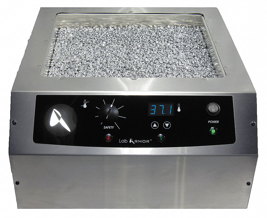 LAB ARMOR, Ambient 5° to 80°, Lab Armor Bead Bath 14L 120V Beads