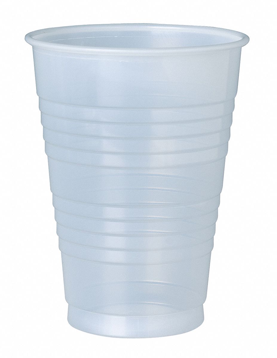 12 oz Plastic Disposable Cold Cup, Translucent, 500 PK Grainger