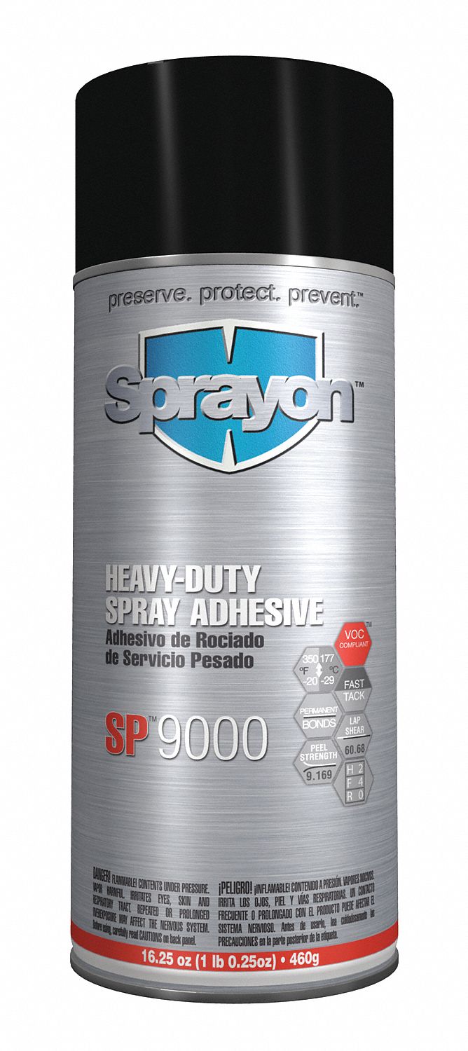 SPRAYON Spray Adhesive, Aerosol Can, 16.25 oz Container Size