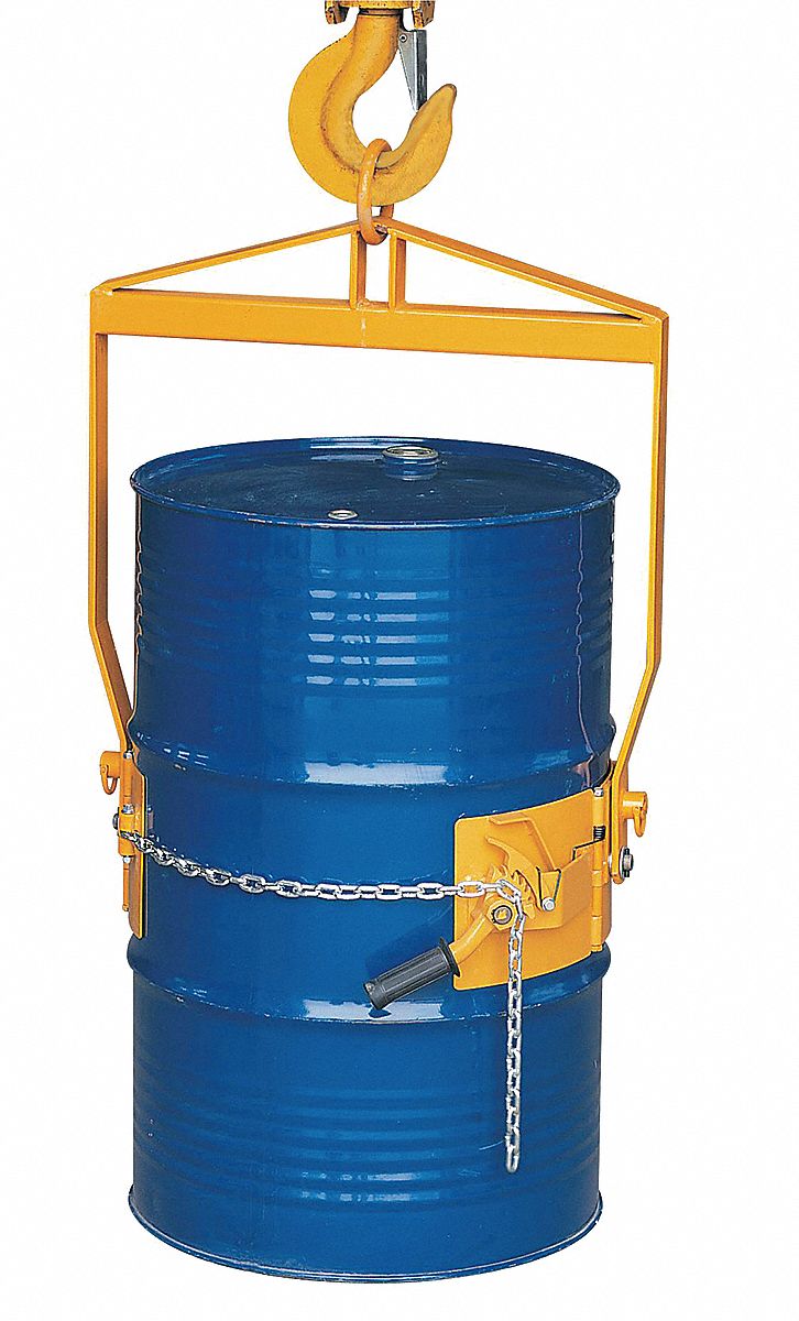 DAYTON, For 55 gal Drum Capacity, Manual Tilt, Vertical Drum Lifter