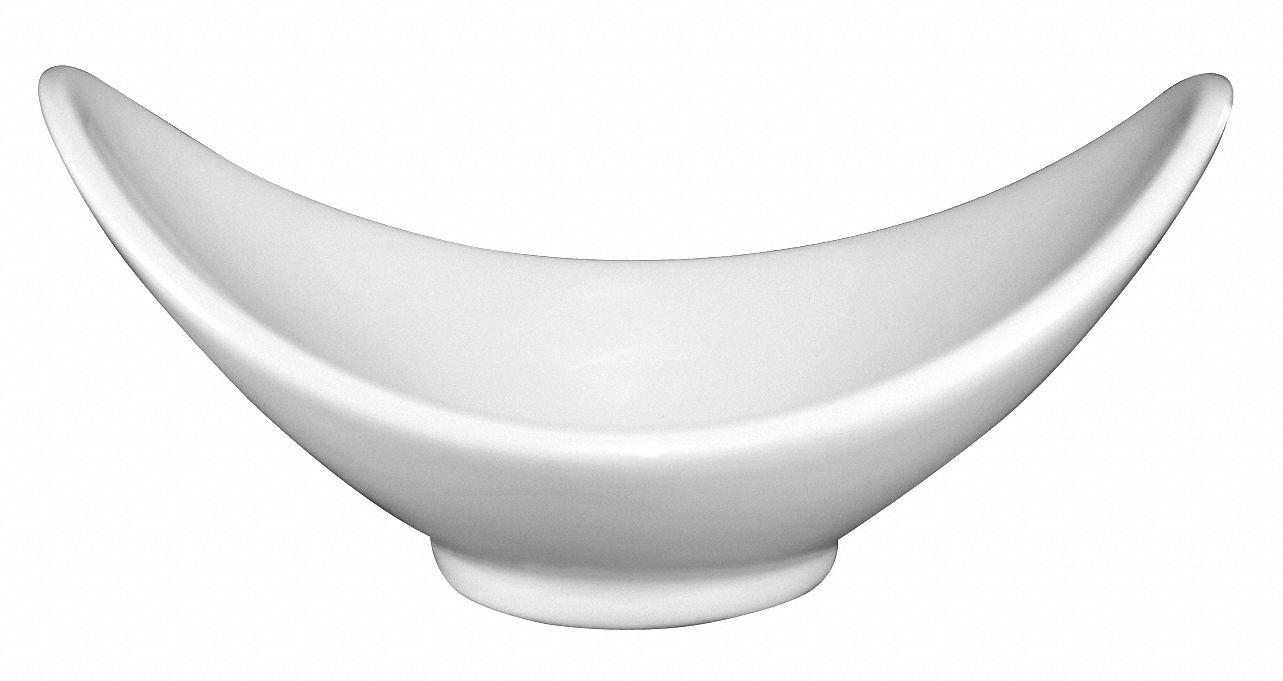 ITI Boat Shaped Bowl, 20 Oz, White, PK24 12R929FAW102 Grainger