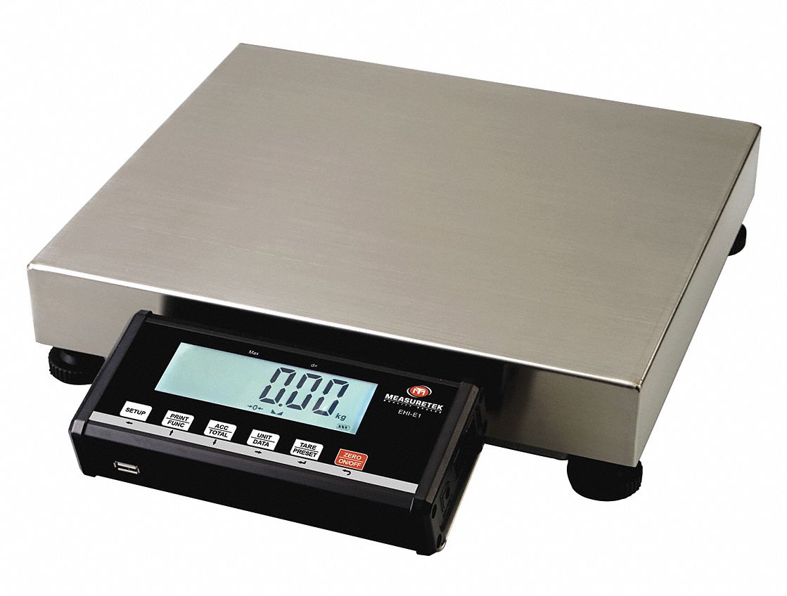 MEASURETEK Bench Scale, LCD Scale Display, kg, lb Weighing Units