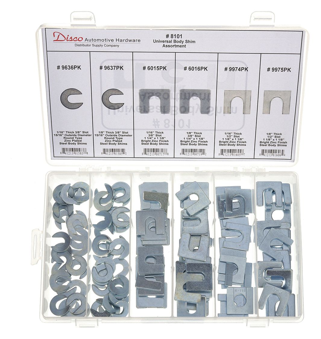 Steel, 140 Pieces, Body Shim Assortment 12T2838101 Grainger