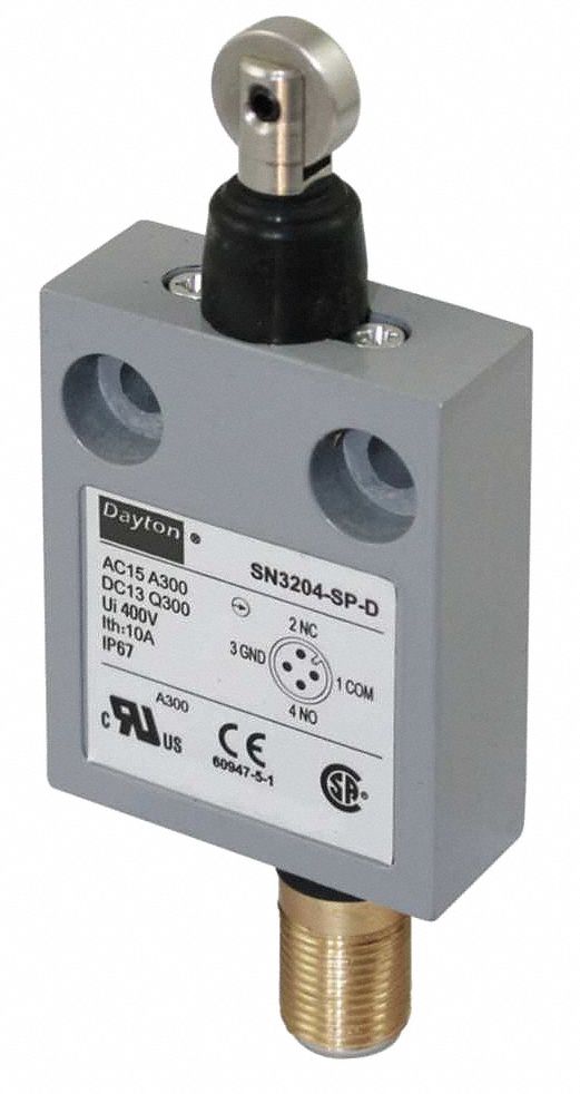 DAYTON General Purpose Limit Switch SPDT, 10A 300V, 10A 300V