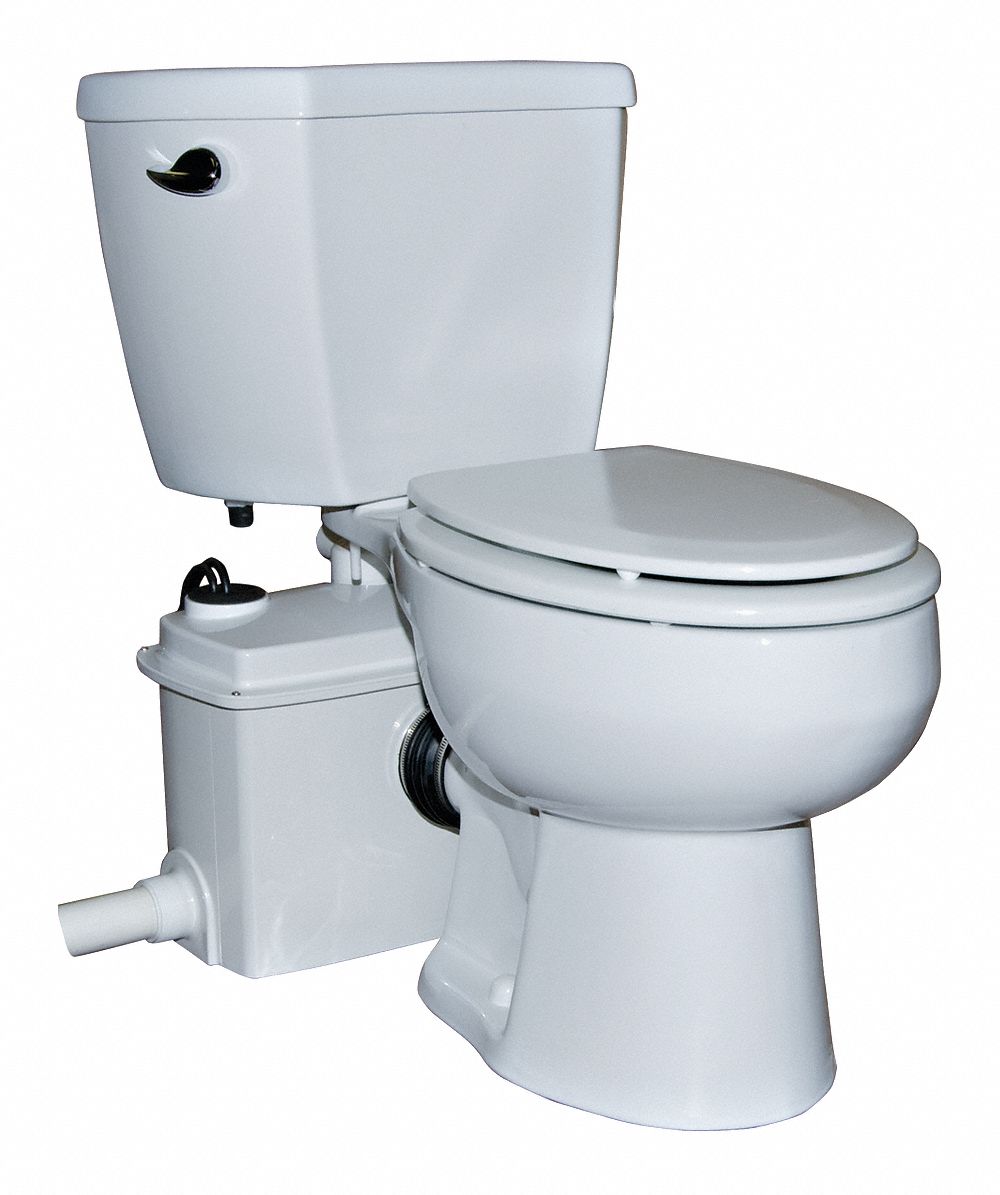 ZOELLER Elongated, Macerating Toilet, 1.6 Gallons per Flush, 9.0 gal. Basin Capacity 12U352
