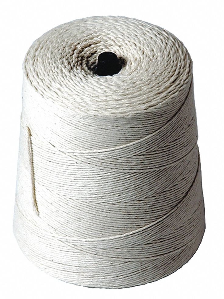 SAN JAMAR 5/64 in dia. Cotton Twine Butchers Twine, White, 1,625 ft