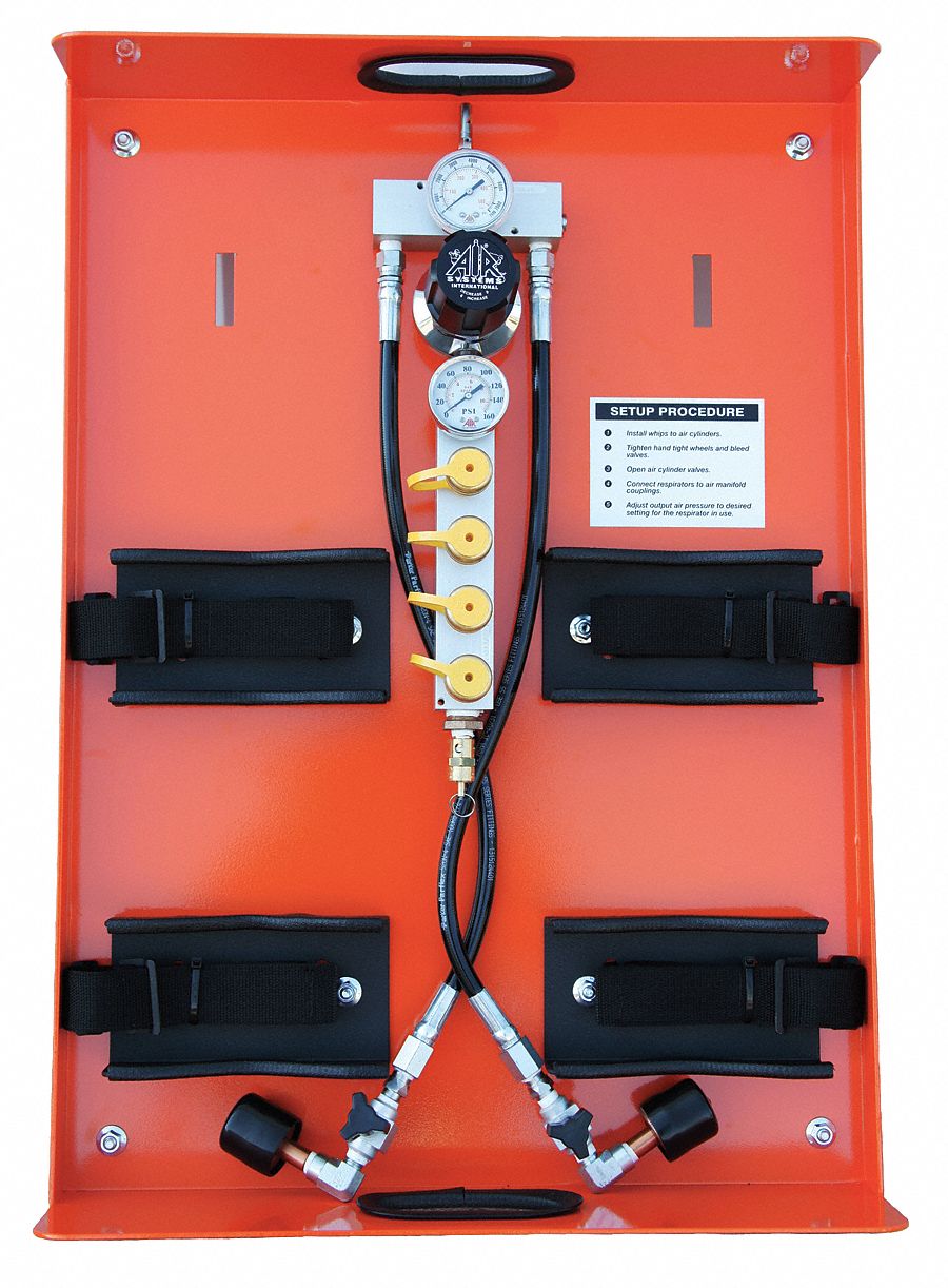 2216 psi Low Pressure Cylinders/4500 psi High Pressure Cylinders, 29 in Ht, Air Cylinder Tray