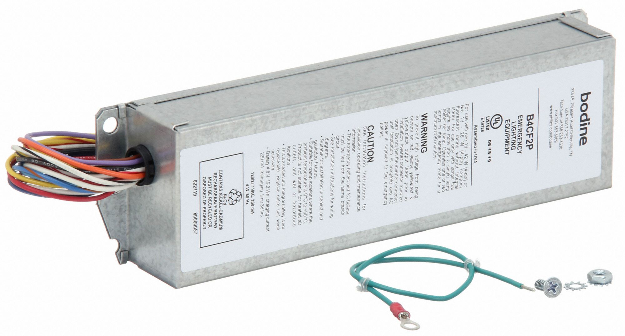 BODINE Bodine, Electronic, Emergency Fluorescent Ballast, Input Voltage