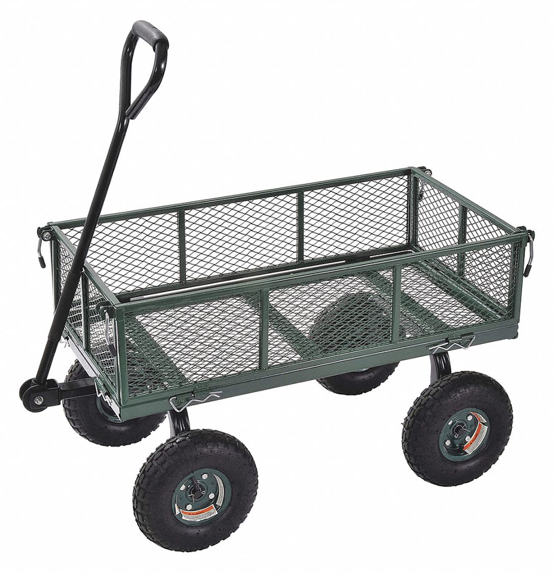 GRAINGER APPROVED Wagon Truck, 400 lb. Load Capacity, Pneumatic Wheel
