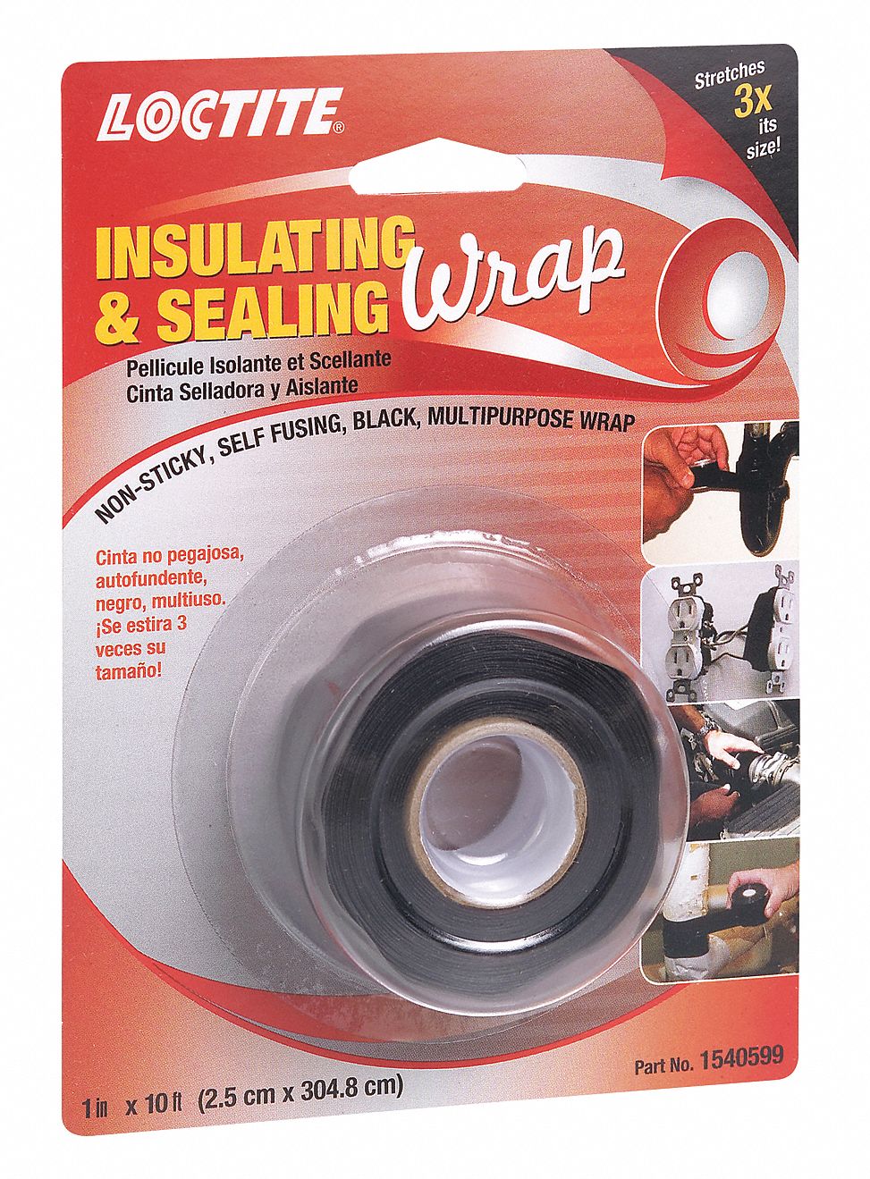LOCTITE Insulating and Sealing Tape, Silicone, 1 in Width, 120 in