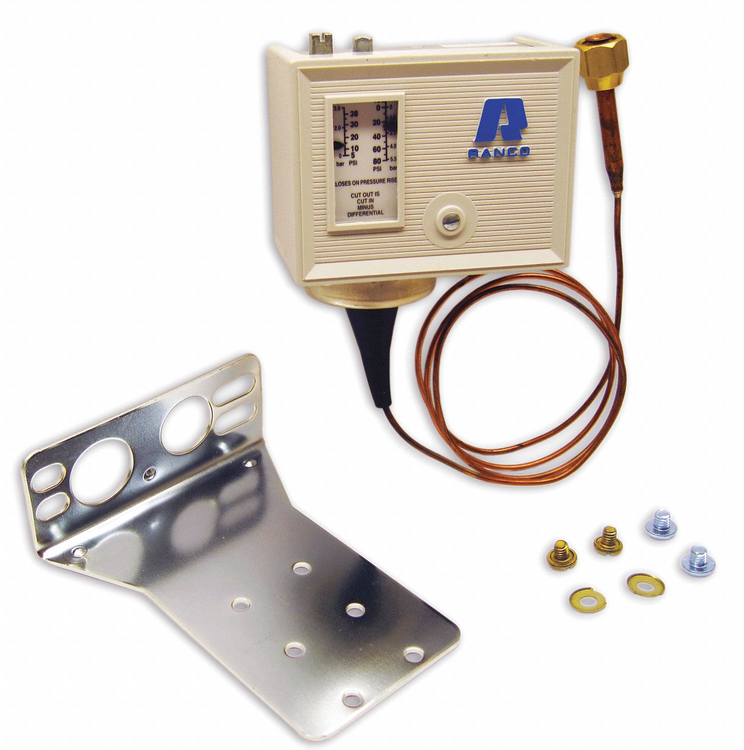 RANCO Single Pressure Controls, User Settable Open (PSI), Opens On Low
