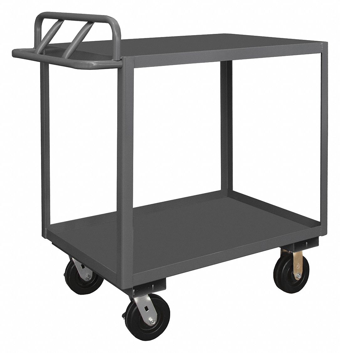 3,600 lb Load Capacity, 2 Shelves, Utility Cart with Lipped & Flush