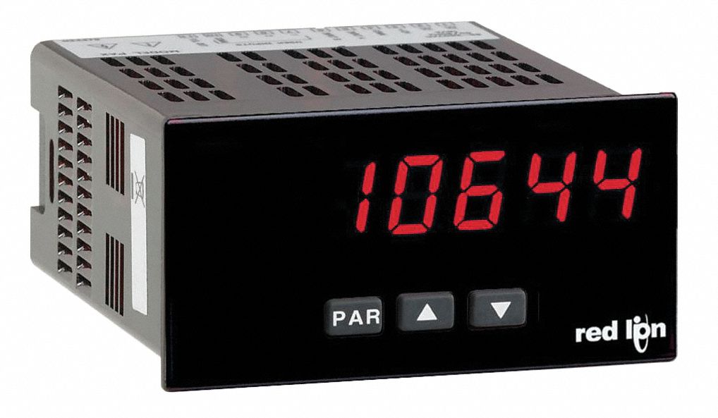 RED LION, Rate Meter, Fits 1.77 in x 3.62 in Cutout, Digital Panel