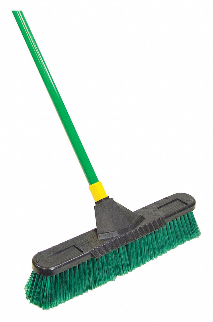 TOUGH GUY Synthetic Push Broom, 18 in Sweep Face 13D51913D519 Grainger