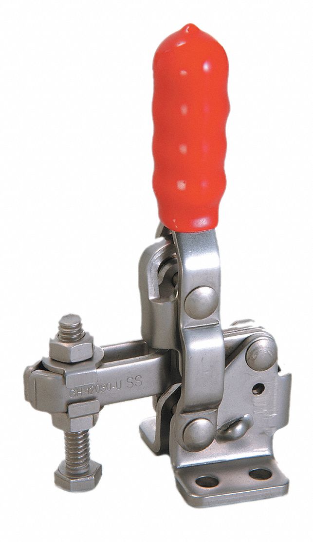 GRAINGER APPROVED Toggle Clamp Vertical Handle Hold Down, Stainless Steel 13F61713F617