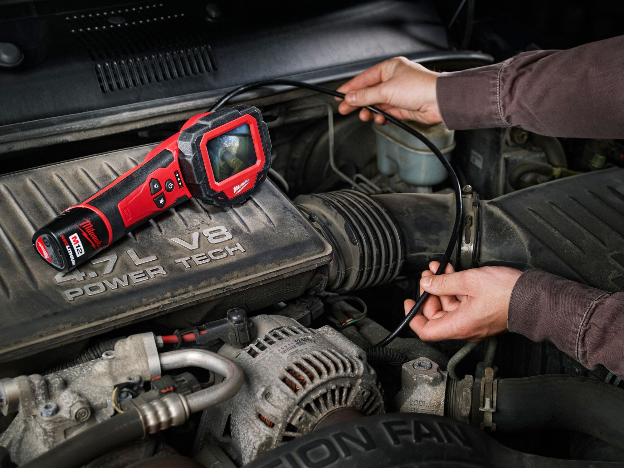 MILWAUKEE Video Borescope, 2.7 In, 36 In Shaft 13G252231321 Grainger