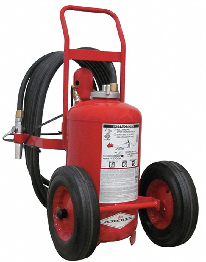AMEREX Dry Chemical, ABC Class Wheeled Fire Extinguisher with 125 lb