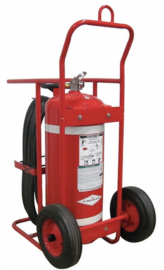 AMEREX Dry Chemical, ABC Class Wheeled Fire Extinguisher with 150 lb Capacity and 38 sec