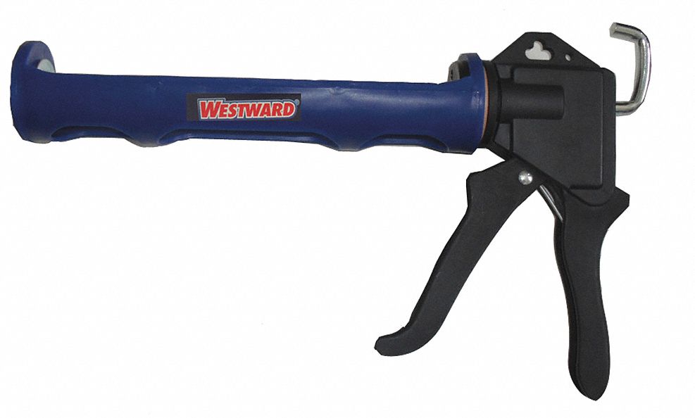 WESTWARD, Revolving Barrel, Blue/Black, Caulk Gun, DripFree 13J312