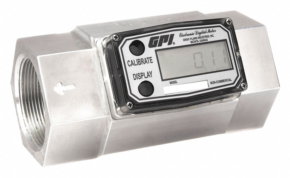 GPI, Digital Fuel Meter, Turbine, Electronic Flowmeter 13K55603A32GM Grainger