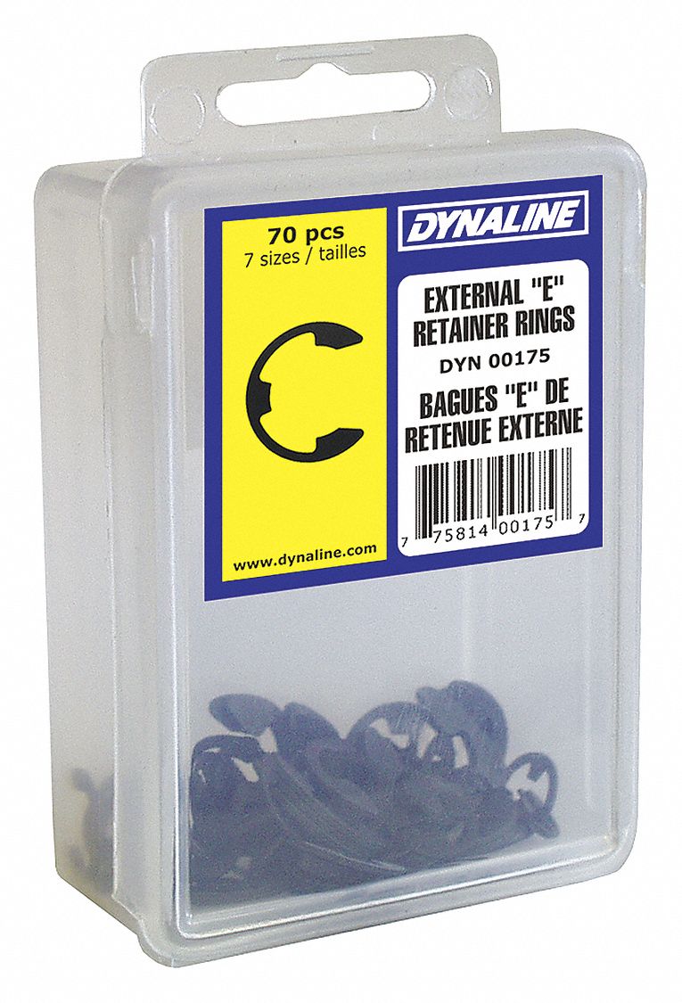 DYNALINE KIT RETAINER RING E TYPE 70 PIECES Retaining Rings