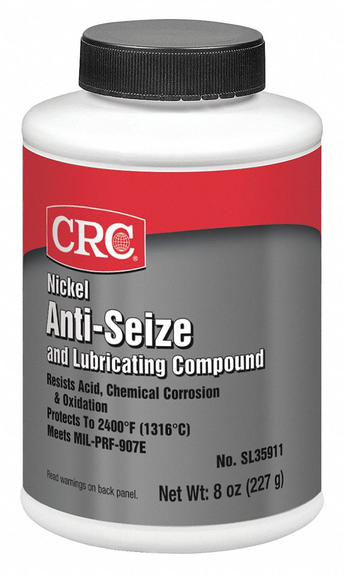 CRC Nickel, AntiSeize Compound, 95°F, 2400°F, 8 oz., BrushTop Can