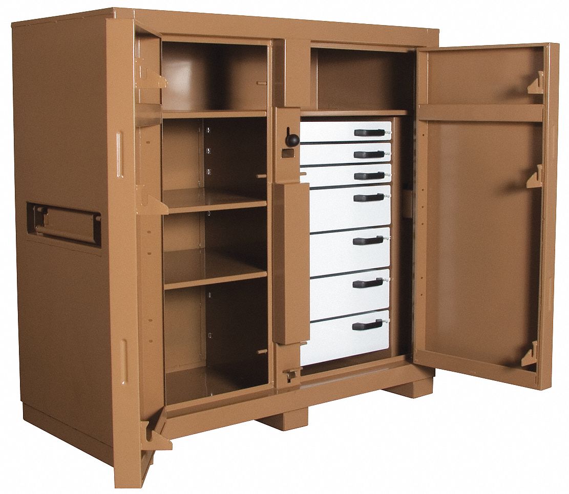 KNAACK 60 in x 30 in x 60 in Jobsite Storage 54.9 cu ft, Tan