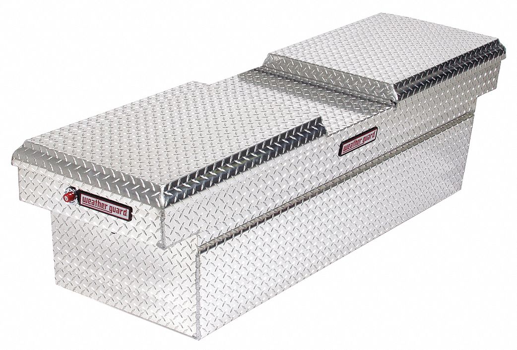 WEATHER GUARD Crossover Truck Box, Aluminum, Silver, Gull Wing, 11.3 cu