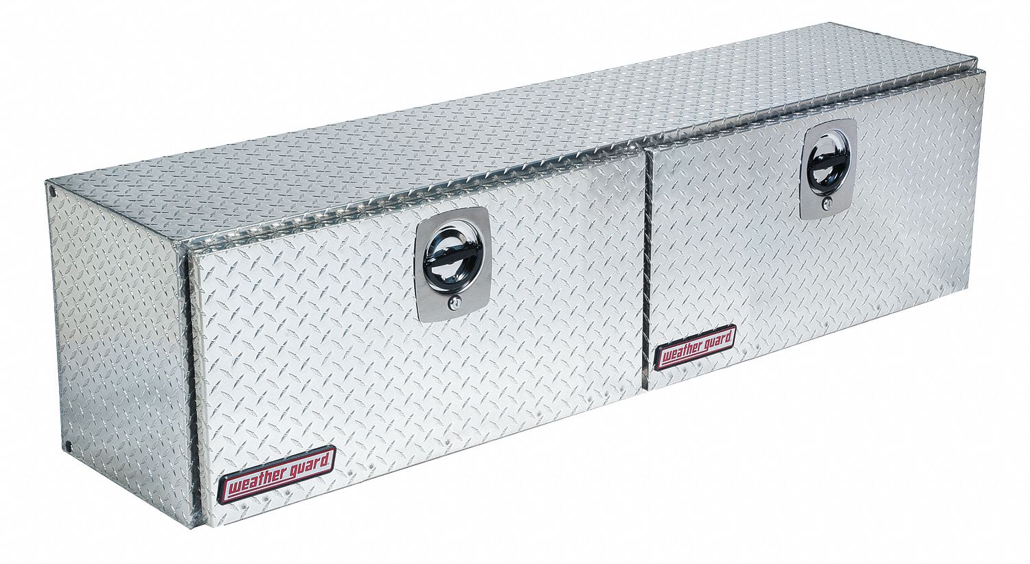 WEATHER GUARD Topside Truck Box, Aluminum, Silver, Double, 8.9 cu ft