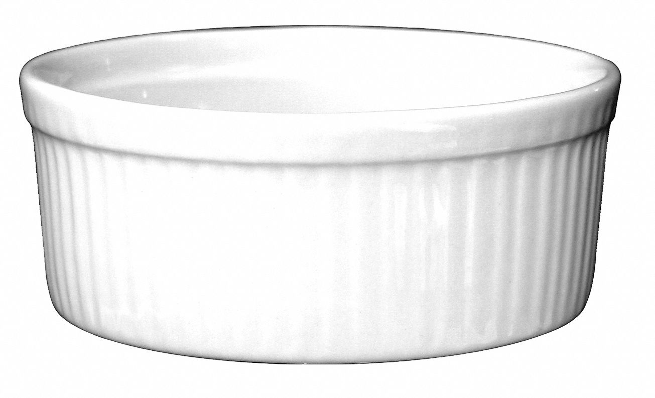 ITI Fluted Ramekin Ceramic, 8 oz, European White, 36 PK 13R693RAMF
