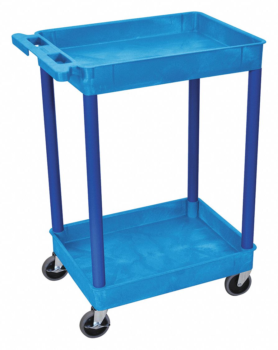 300 lb Load Capacity, 24 in x 18 in, Utility Cart with Deep Lipped