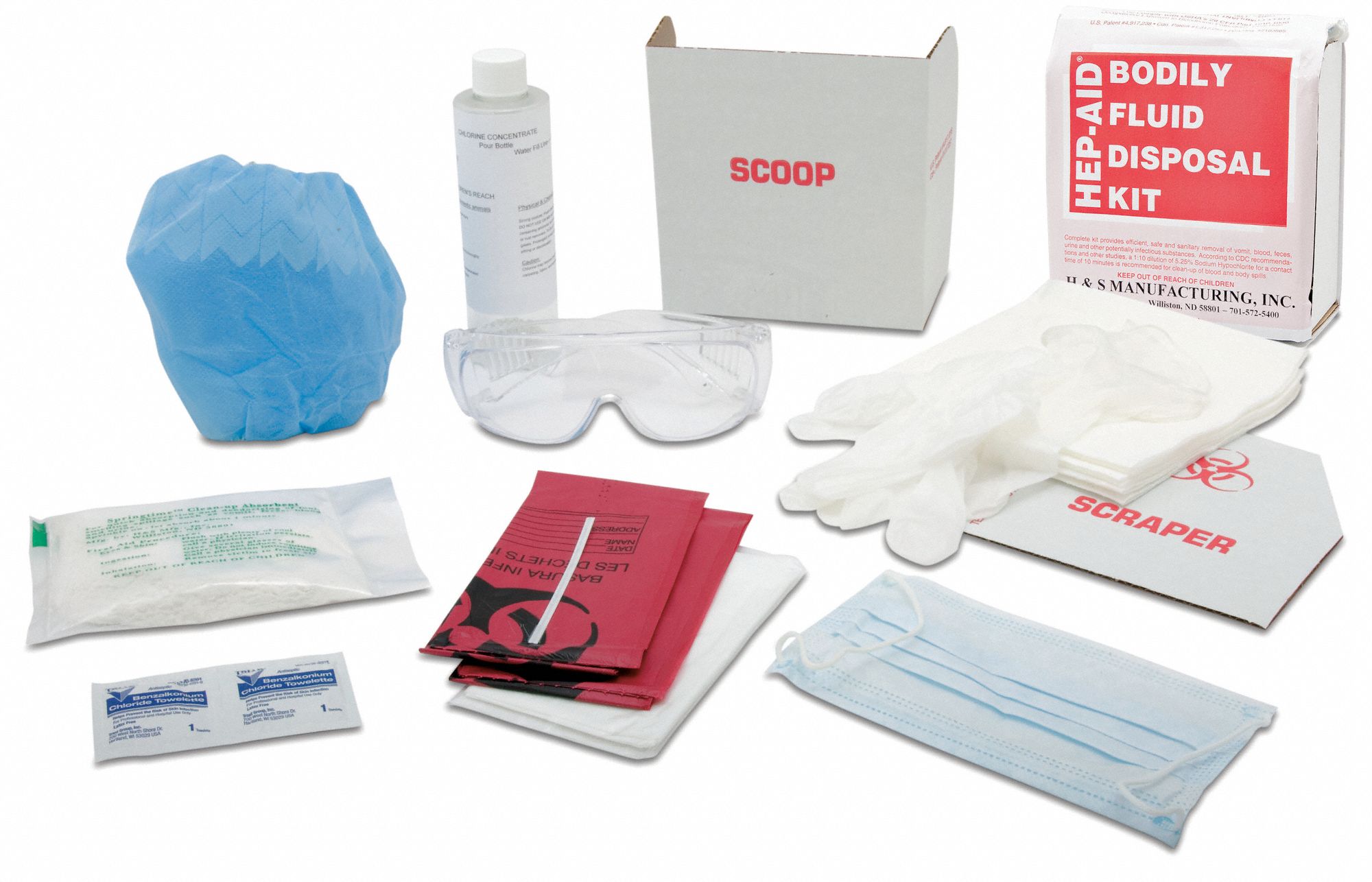 HONEYWELL NORTH BBP Bodily Fluid Clean Up Kit 13W85855BF129 Grainger