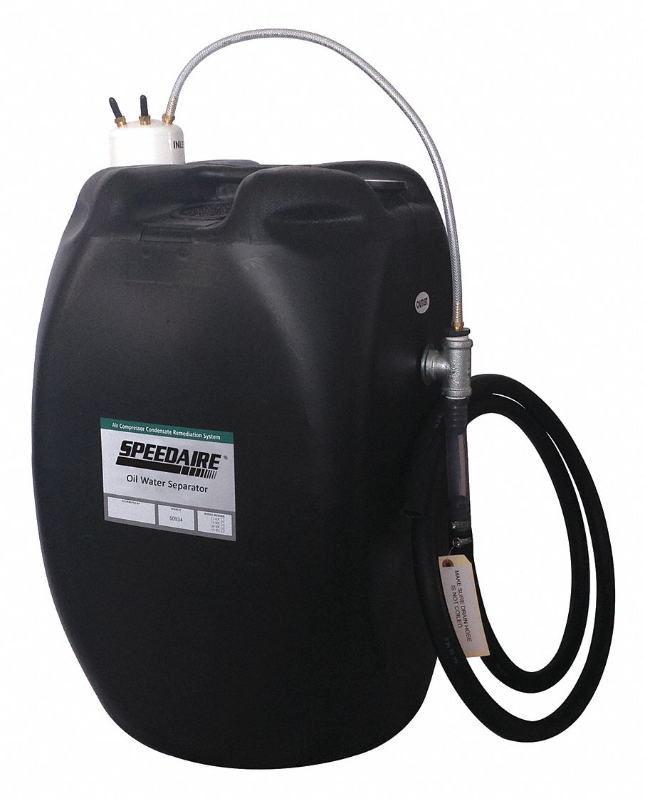 SPEEDAIRE, 300 hp Max Air Compressor HP, 0.53 cfm, Oil and Water