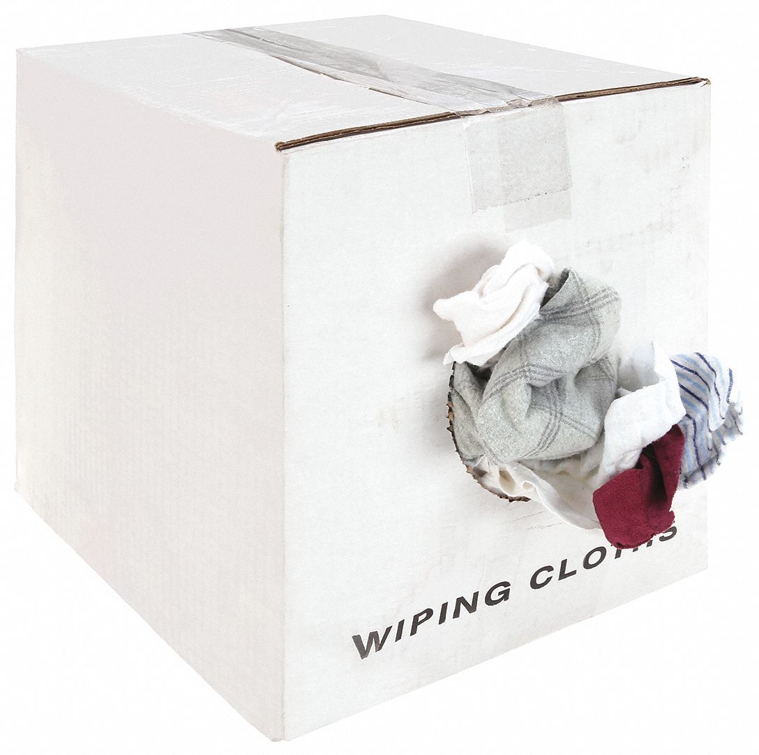 Flannel, Reclaimed, Cloth Rag 13Y352G350025PC Grainger