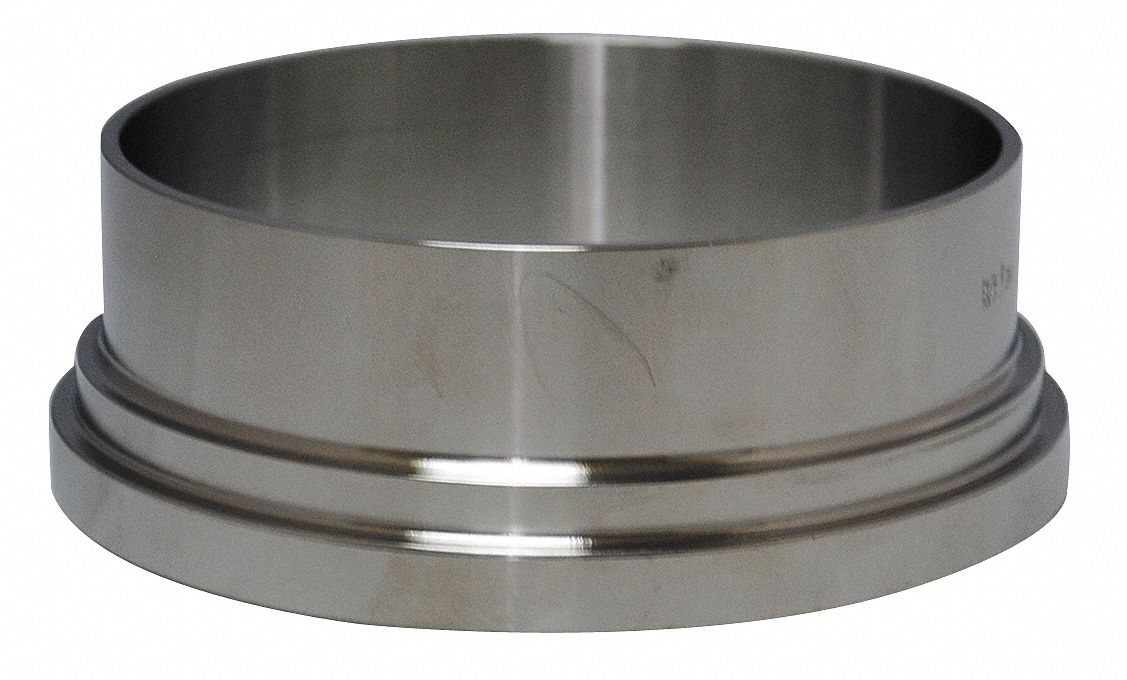 GRAINGER APPROVED T304 Stainless Steel Long Ferrule, Bevel Seat