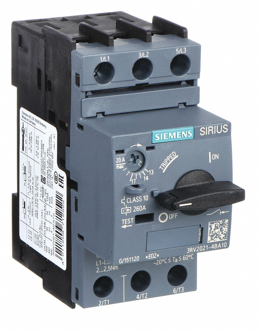 SIEMENS, NonReversing, 3 Poles, Manual Motor Starter 13Y462