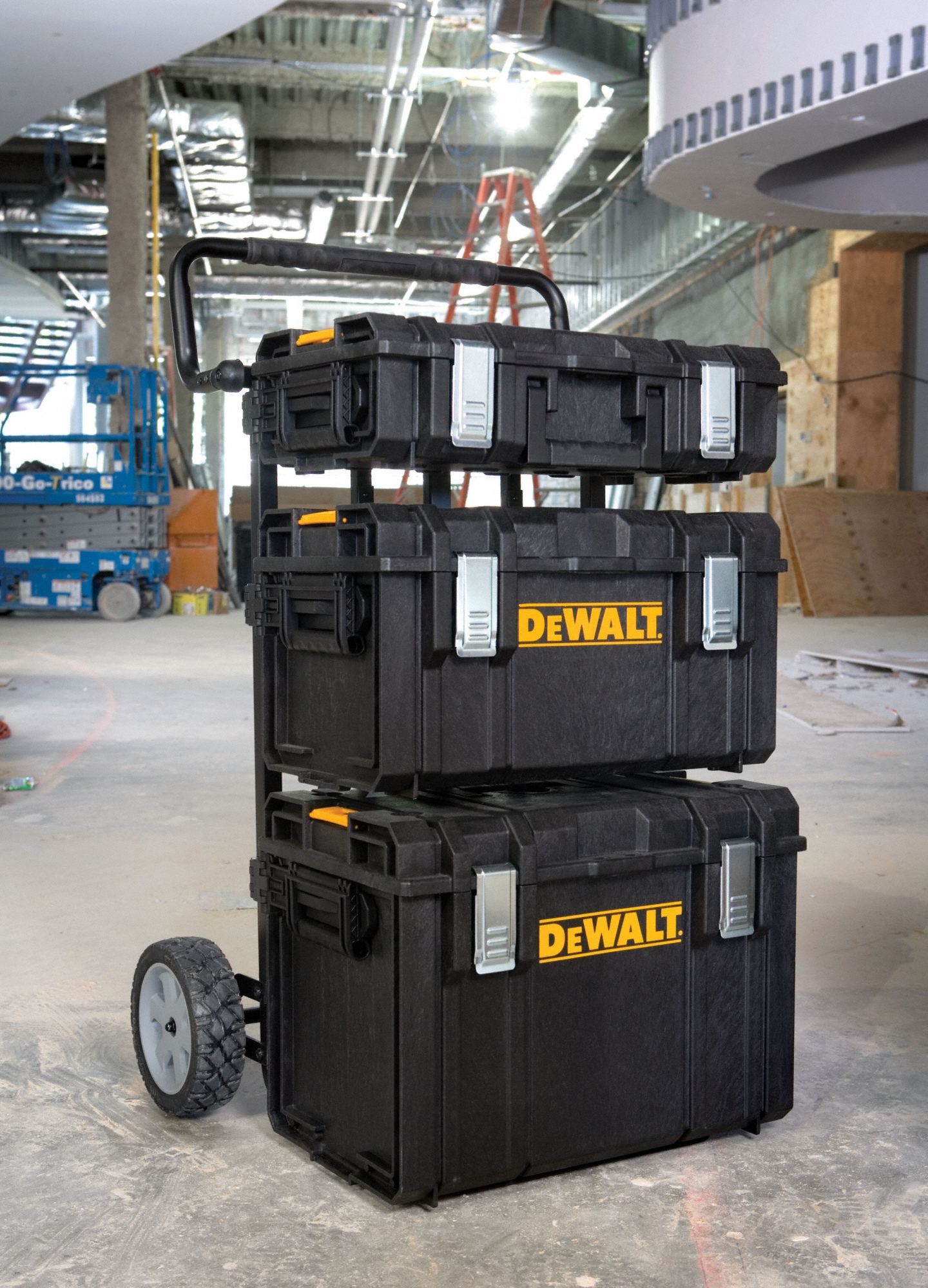 DEWALT Black Tool Box Carrier, Metal / High Impact Plastic 14C639