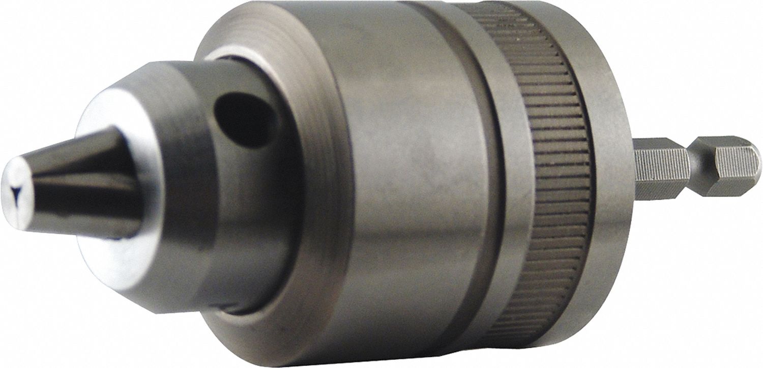 MAKITA Drill Chuck, Hex, Mounting Size 1/4 in, Max. Drill Capacity 3/8