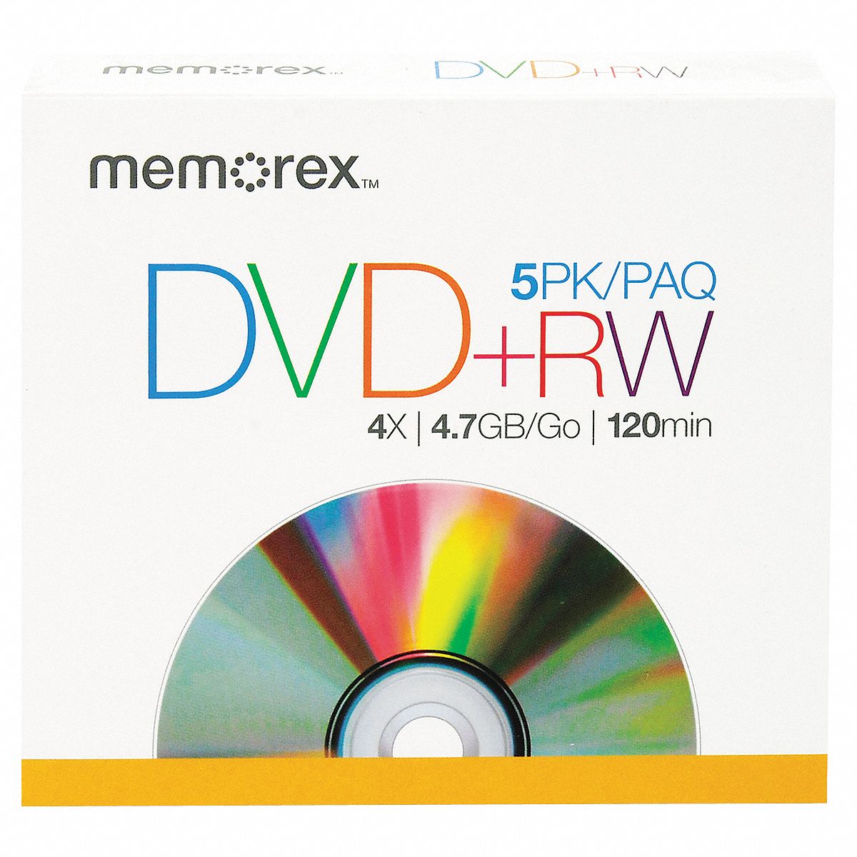 DVD+RW Disc, 4.70 GB Capacity, 4x Speed Grainger