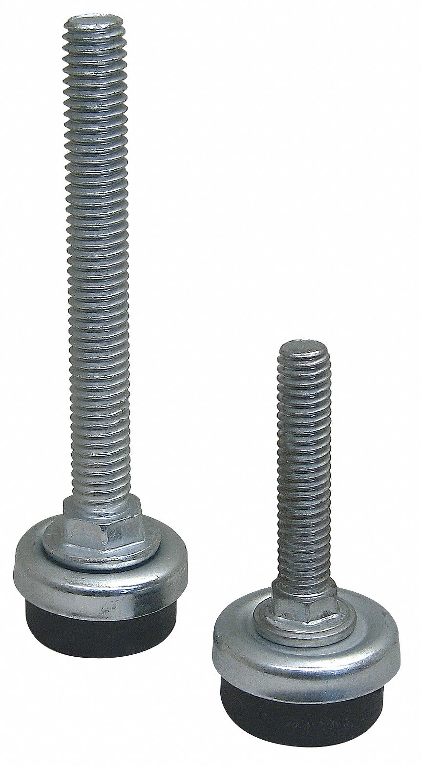 S & W Round ScrewIn Furniture Glides, Silver, 1 5/8 in Dia., 4PK