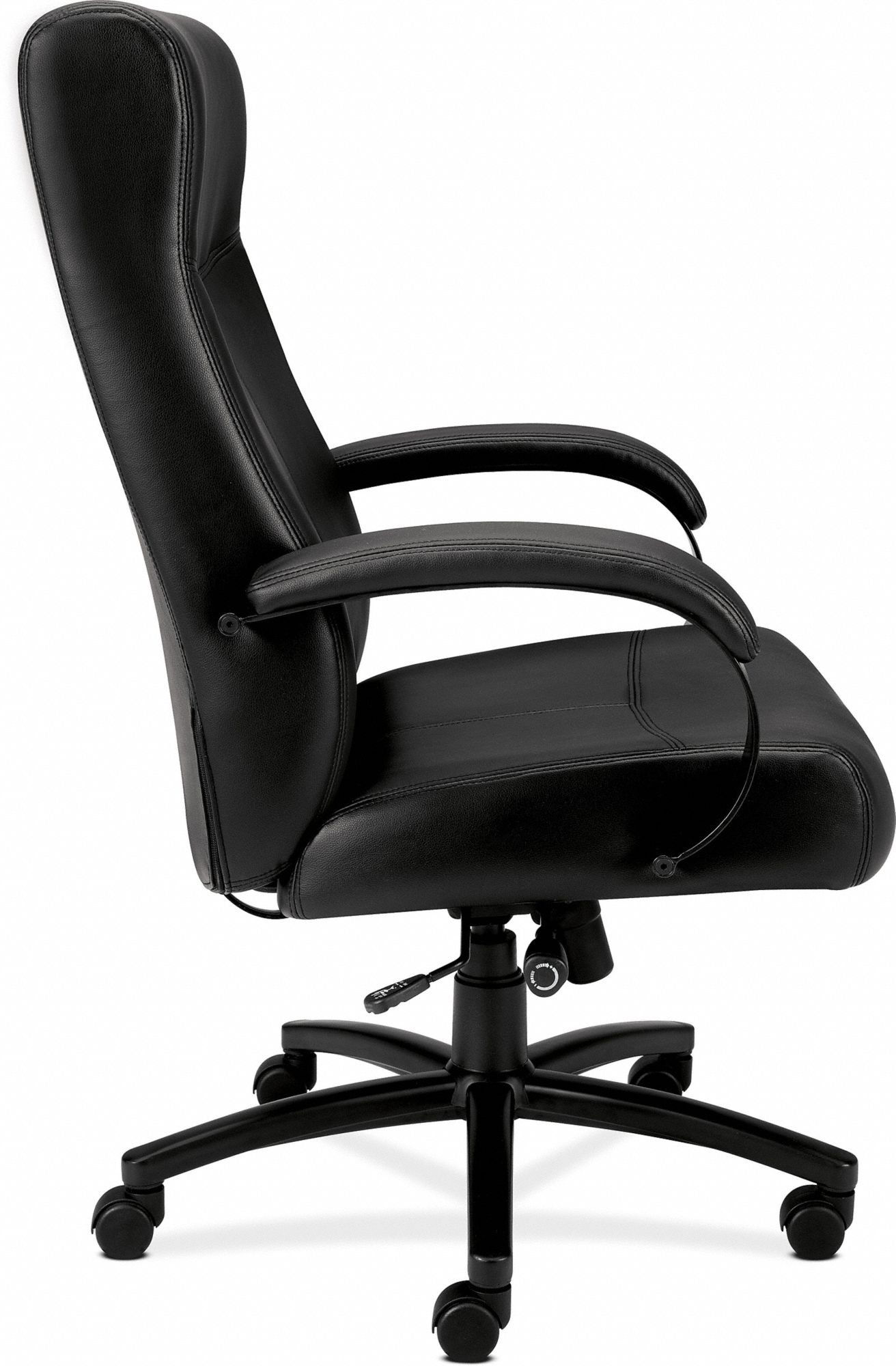 BASYX BY HON Executive Chair, Executive Chair, Black, Leather, 20 in to