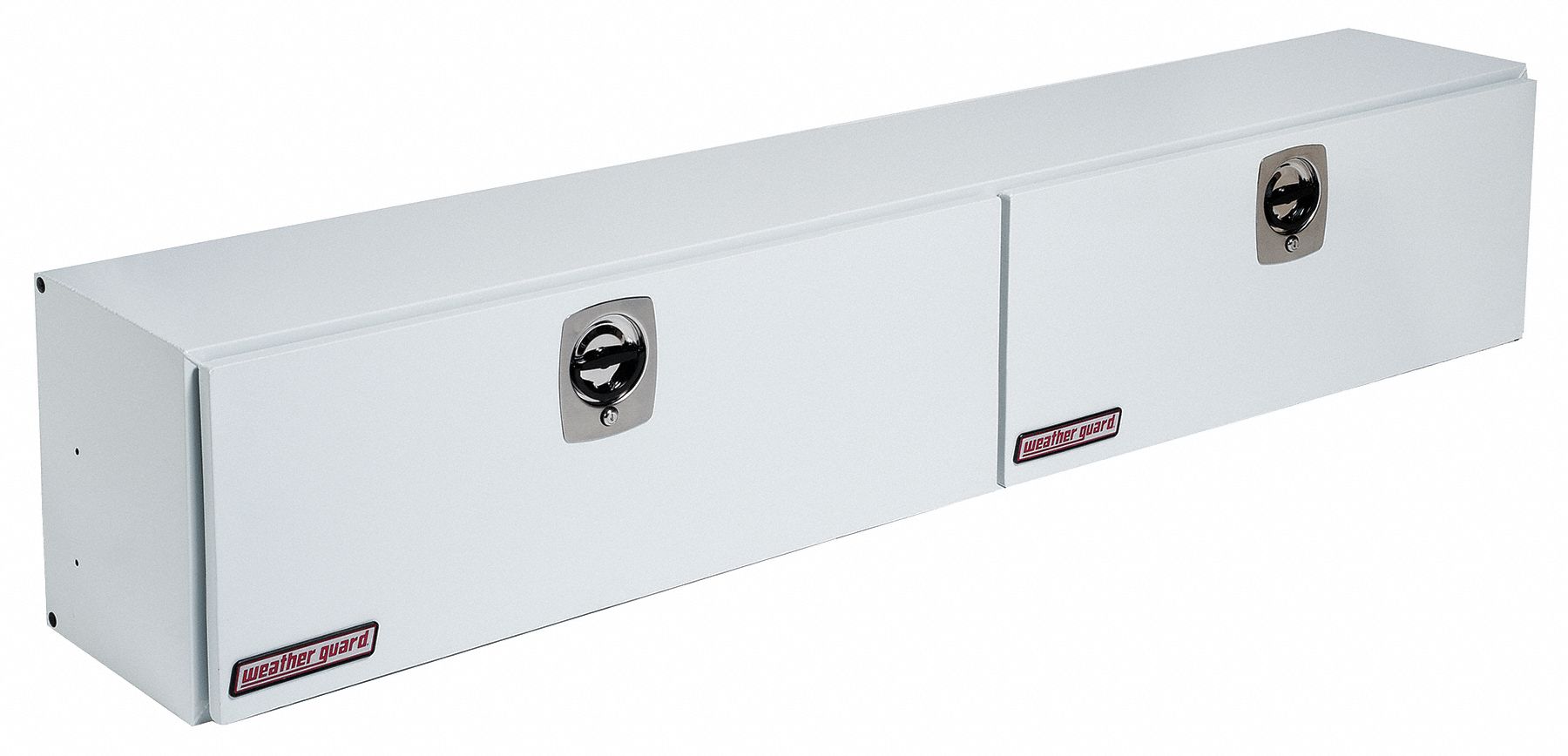 WEATHER GUARD Topside Truck Box, Steel, White, Double, 11.8 cu ft