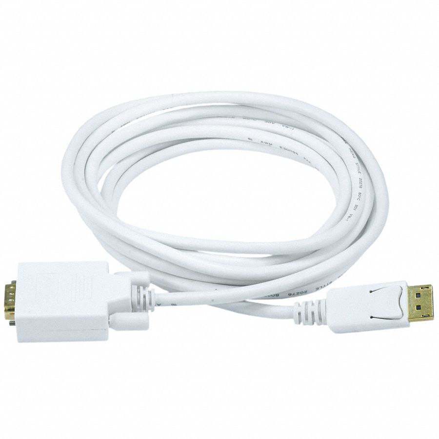 MONOPRICE, DisplayPort/VGA Cable, 10 ft Cable Lg, Cable Adapter