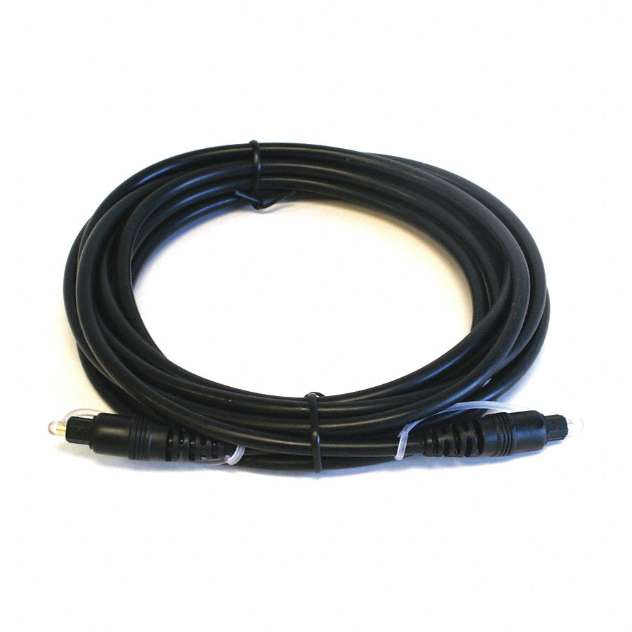 MONOPRICE 12 ft S/PDIF Toslink Audio Cable, Black; For Use With Digital