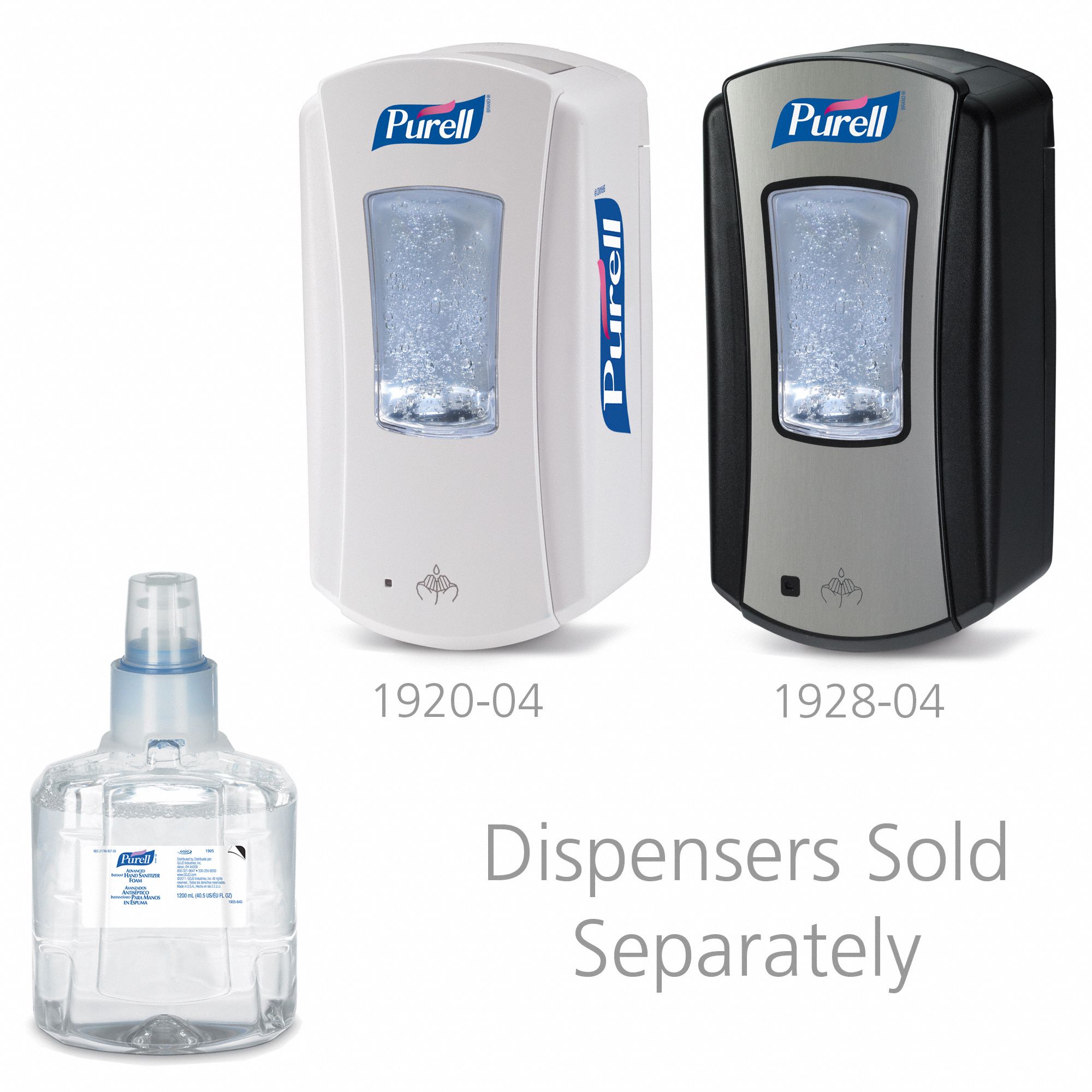 PURELL Hand Sanitizer, 1,200 mL, Cartridge, Foam, LTX12™, PK 2