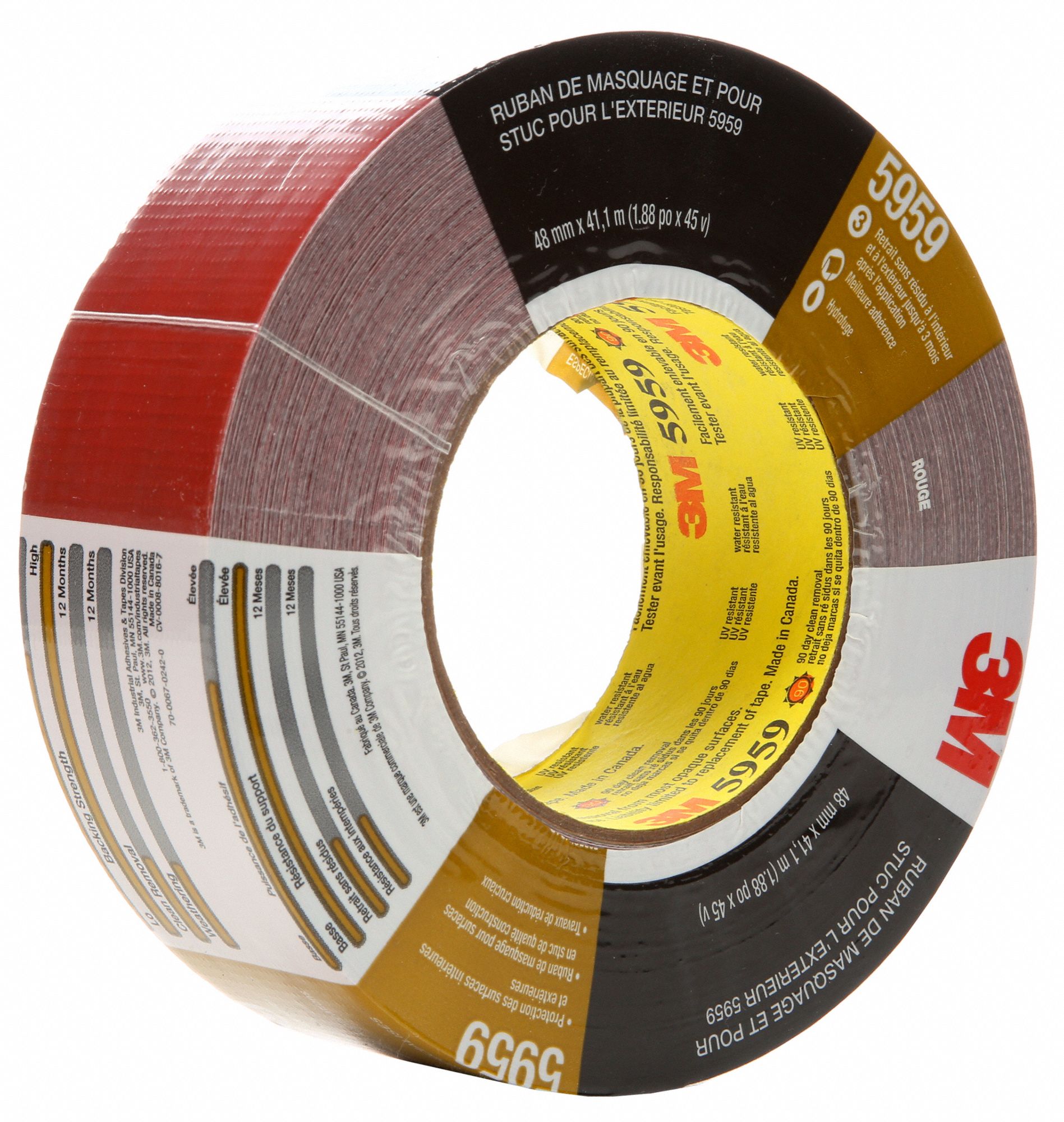 3M Painter's Tape 1 7/8 in x 45 yd, 12 mil Thick, Rubber Adhesive