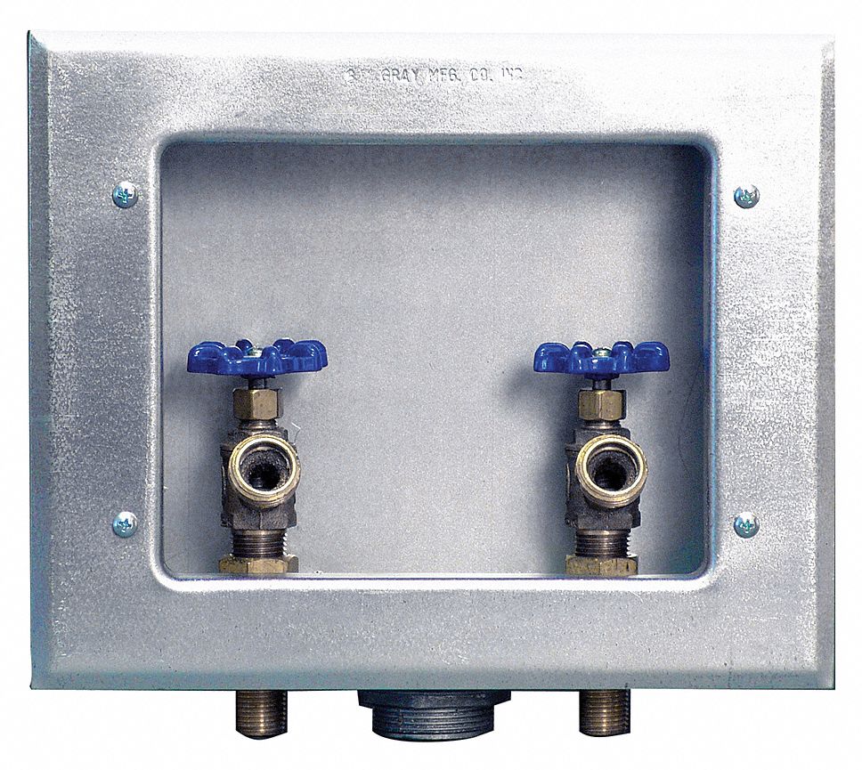 GUY GRAY BOX 1/2 IN MIP WASHING MACH OUTLET - Supply Valve Outlet Boxes
