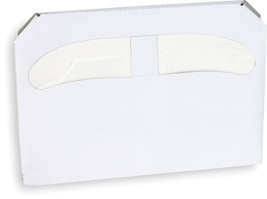 TOUGH GUY TOILET SEAT COVER, ½ FOLD, 16¾ X 14⅛ IN SHEET SIZE, 250