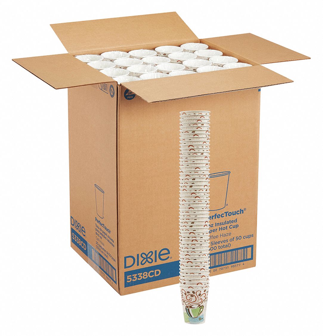 DIXIE Disposable Hot Cup Paper, Polyethylene, 8 oz Capacity, Coffee