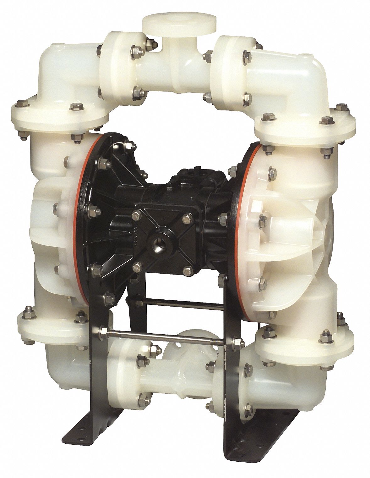 SANDPIPER Double Diaphragm Pump, 100 gpm Max. Flow, PTFE Santoprene(R